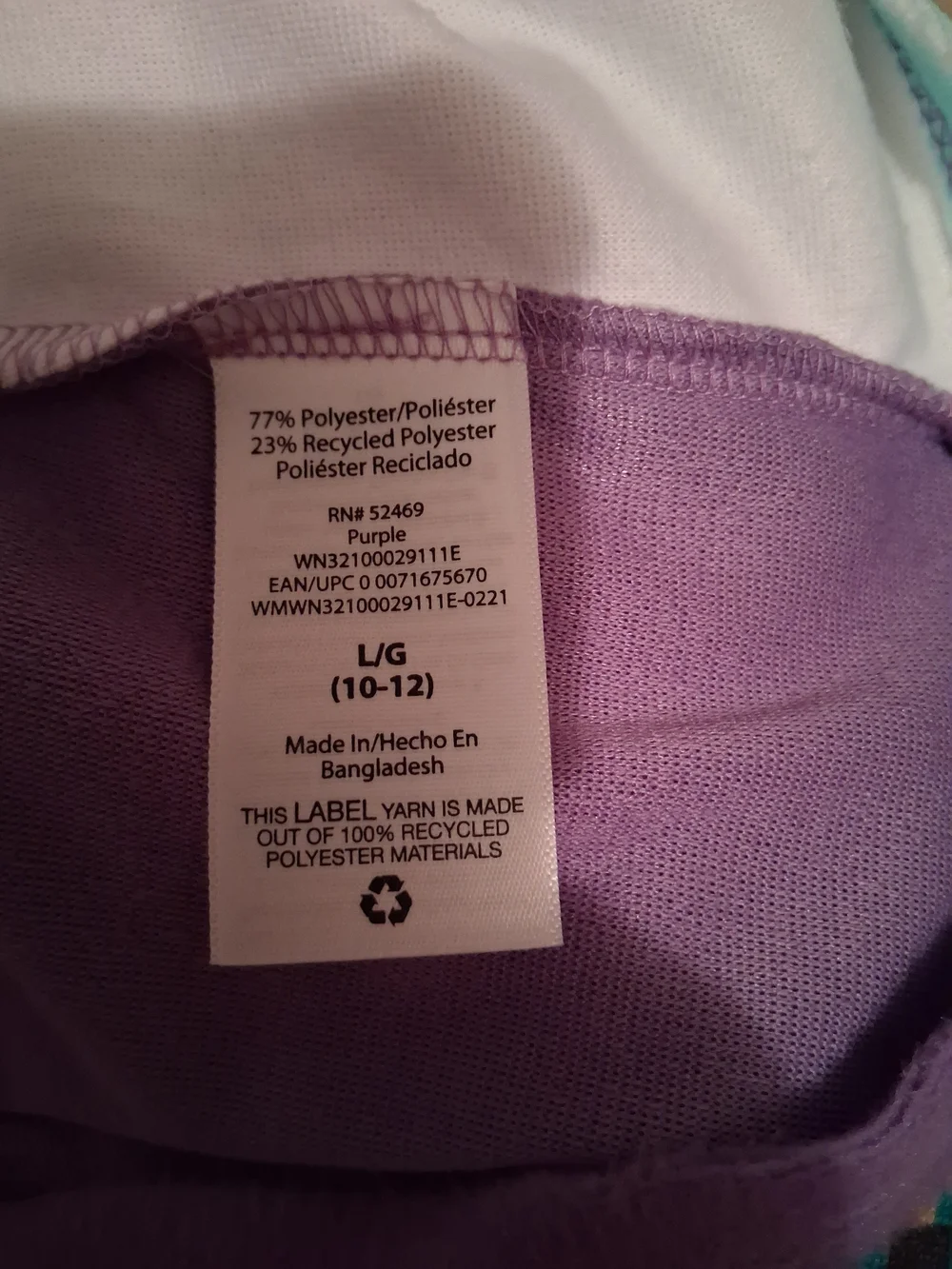 wonder nation Tie-Dye 'Paws and Relax' Nightgown For Girls Size L(10/12)